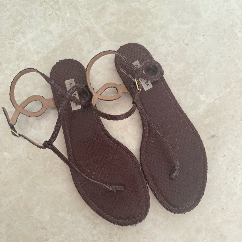 Aquazzura Dark Brown Sandals